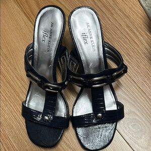 Anne Klein Women's Black Sandals